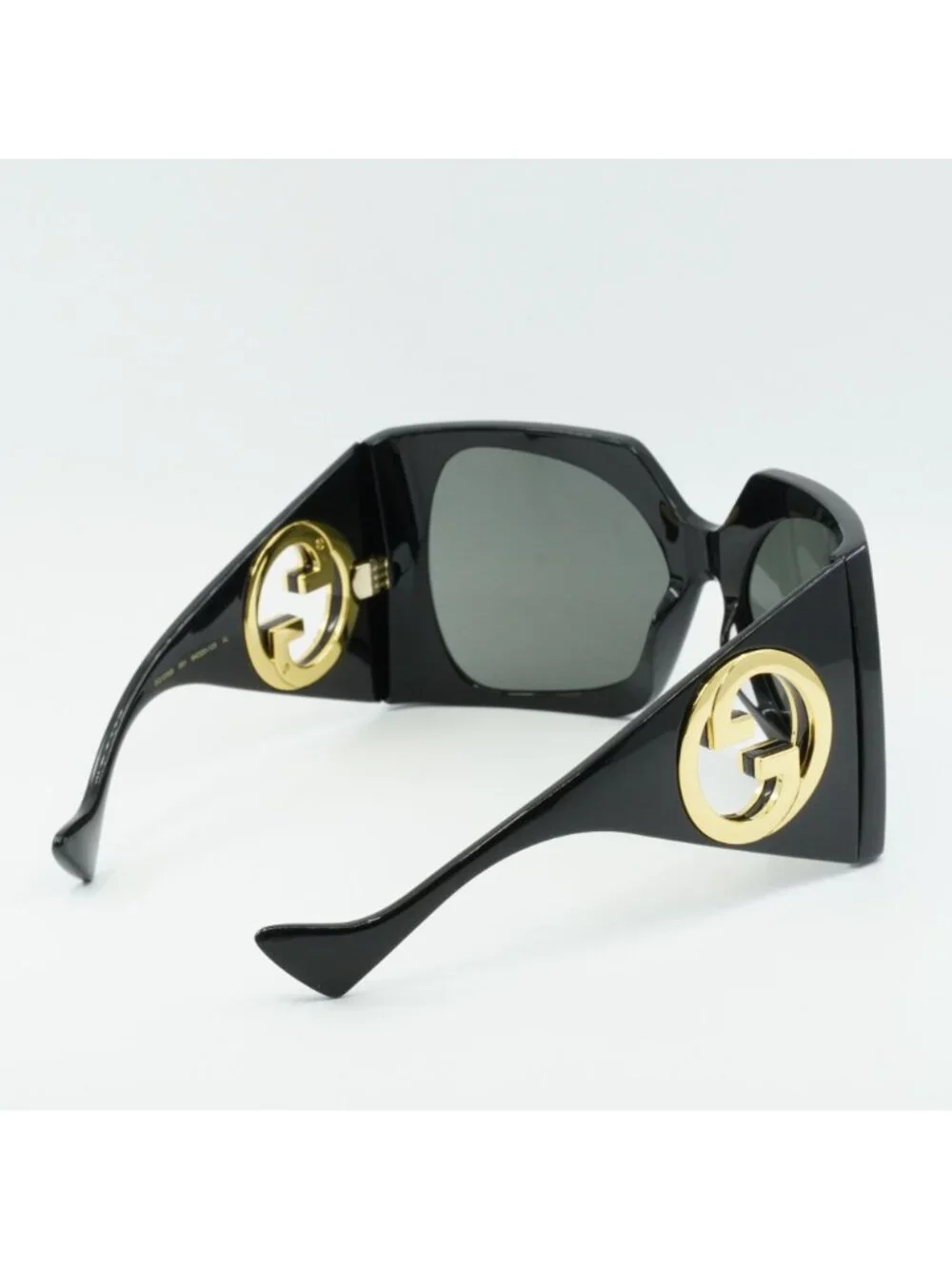 Gucci GG1255S 001 Square Sunglasses - Black / Smoke